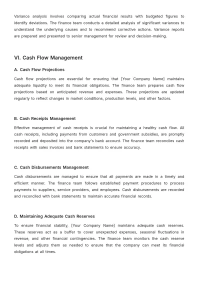 Free Agriculture Financial Procedure Template to Edit Online