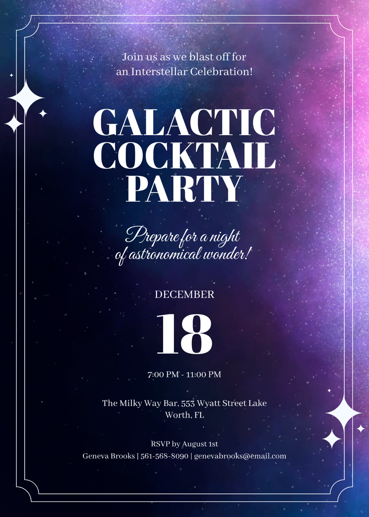 Space Themed Invitation