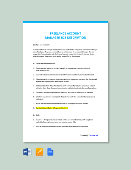 33+ FREE Account Manager Job Description Templates [Edit ...
