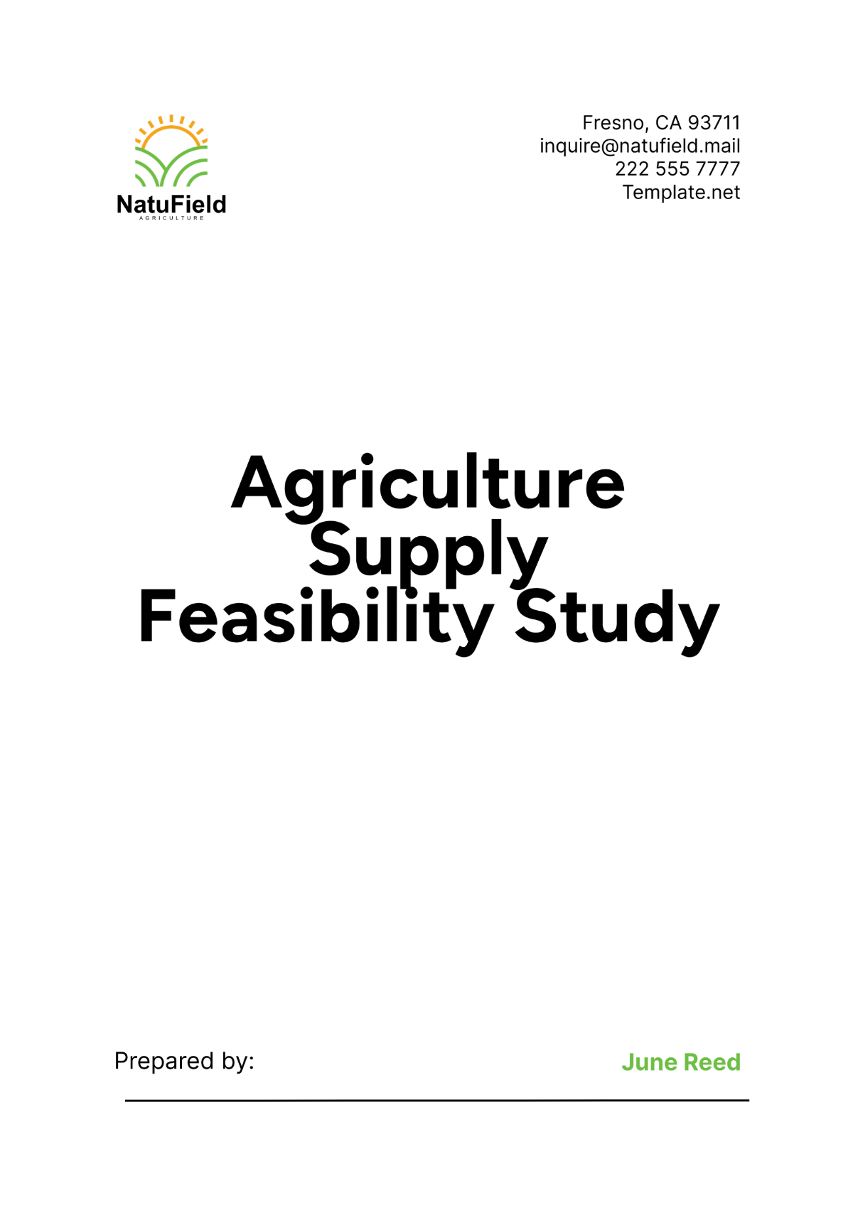 Agriculture Supply Feasibility Study Template - Edit Online & Download