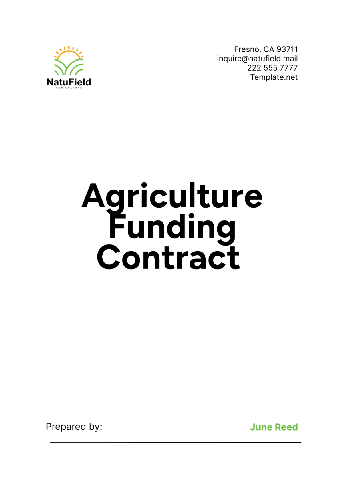 Agriculture Funding Contract Template - Edit Online & Download