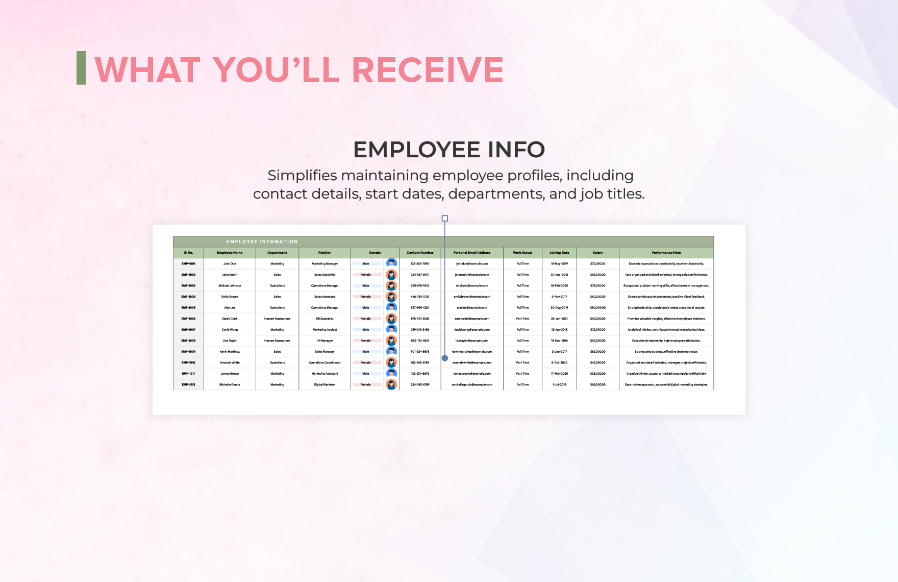 Startup Employee Directory Template