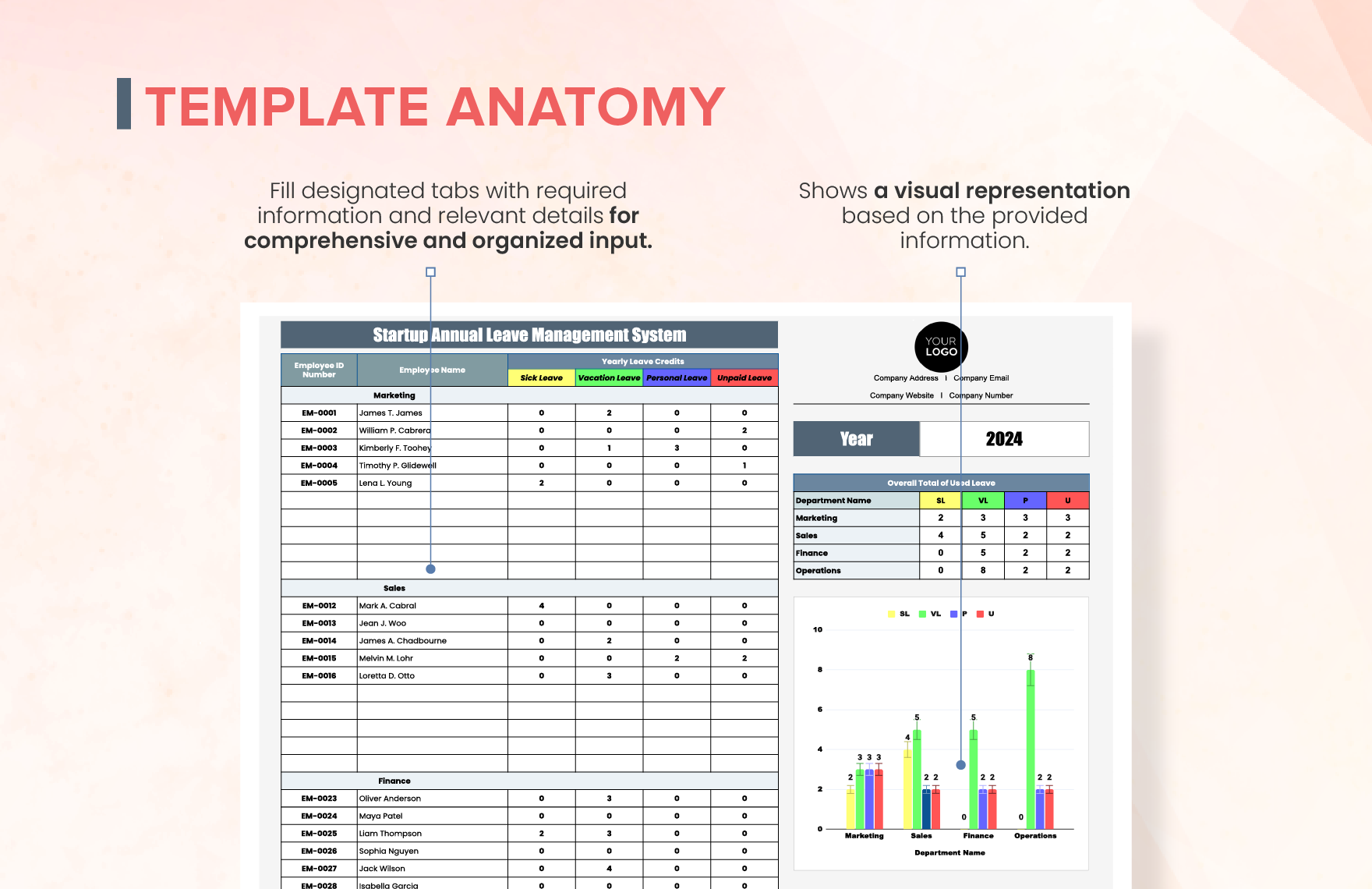 Startup Annual Leave Management System Template