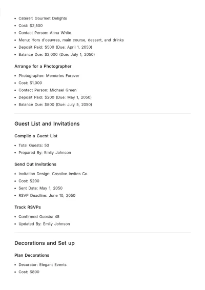Free Engagement Party To Do List Template to Edit Online