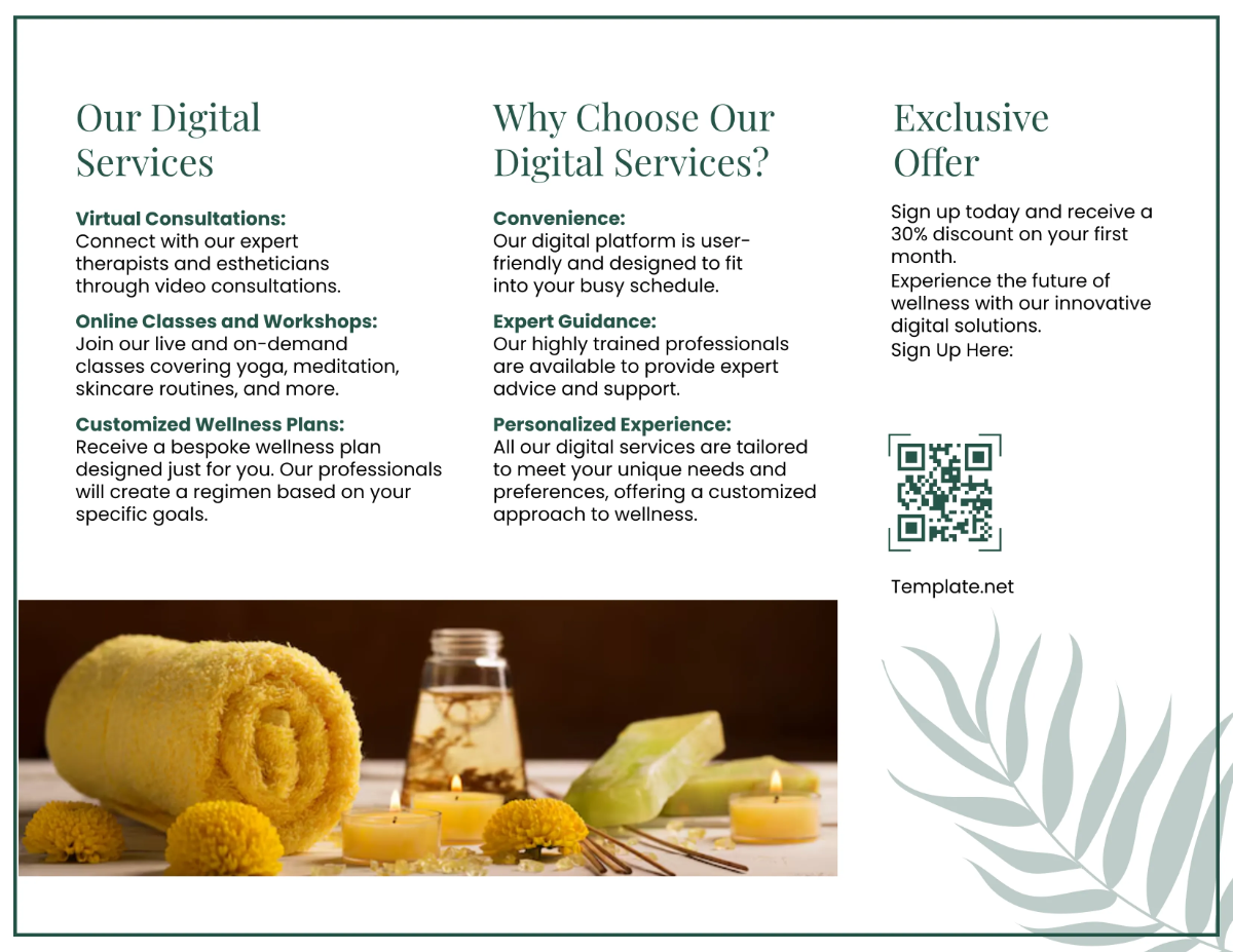 Free Spa Digital Brochure Template to Edit Online