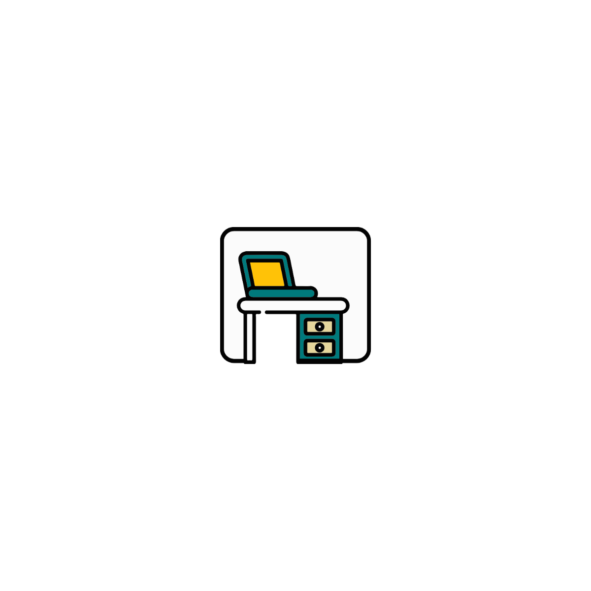 Office Cubicle Icon Image - Edit Online | Template.net