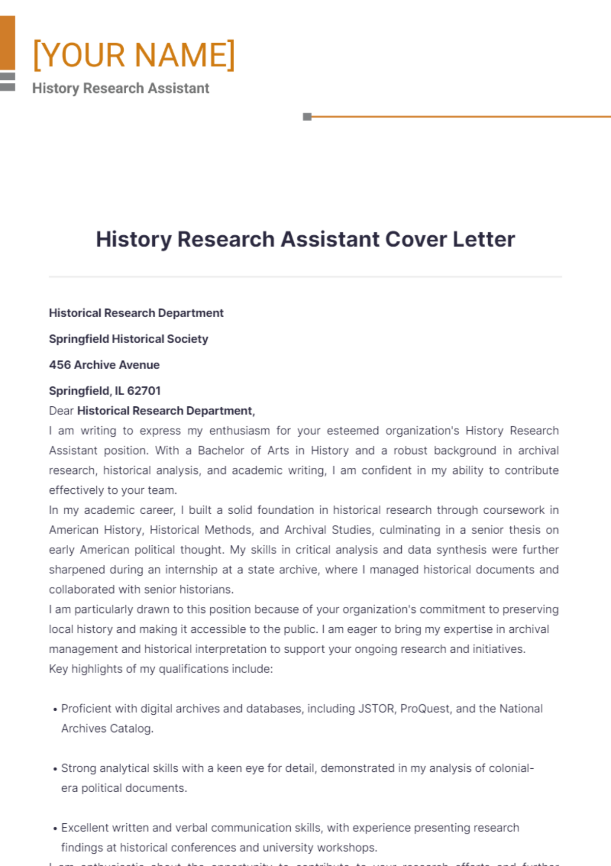 history research assistant