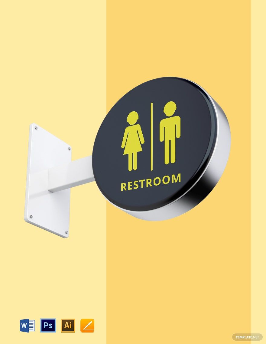 Restroom Sign Template
