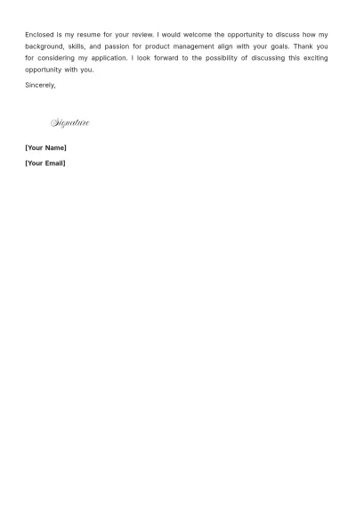 Free Associate Product Manager Cover Letter to Edit Online