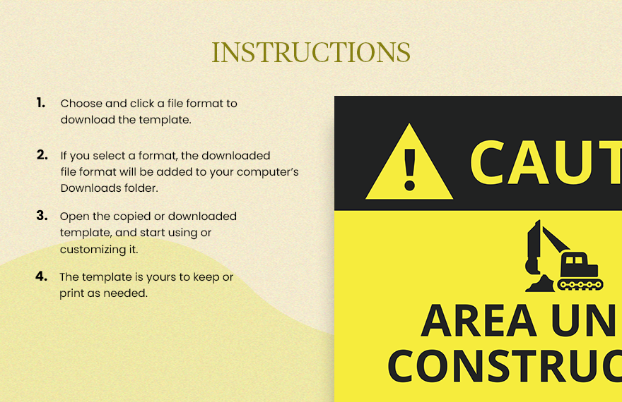 Under Construction Sign Template