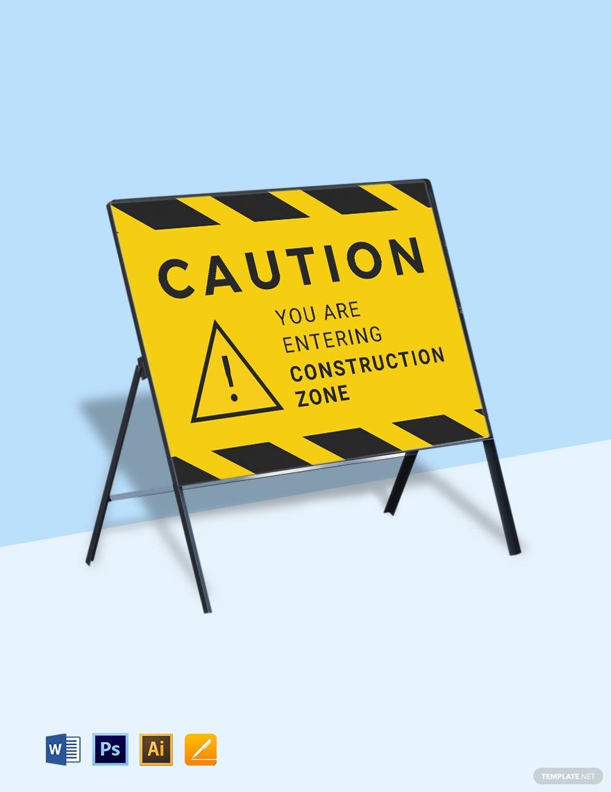 Construction Zone Sign Template