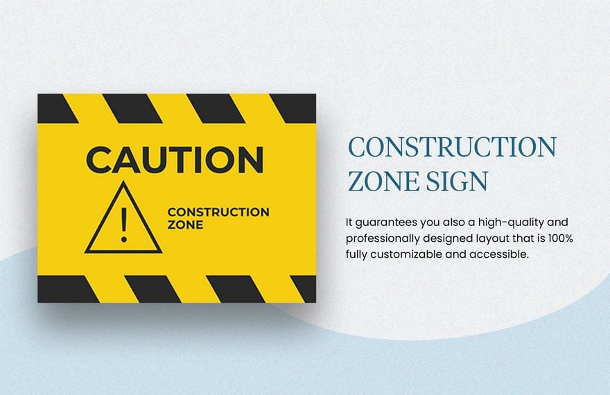 Construction Zone Sign Template