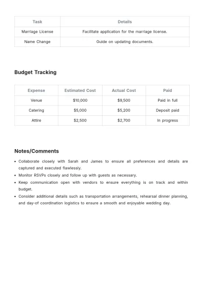 Free Bride To Do List Before Wedding Template to Edit Online