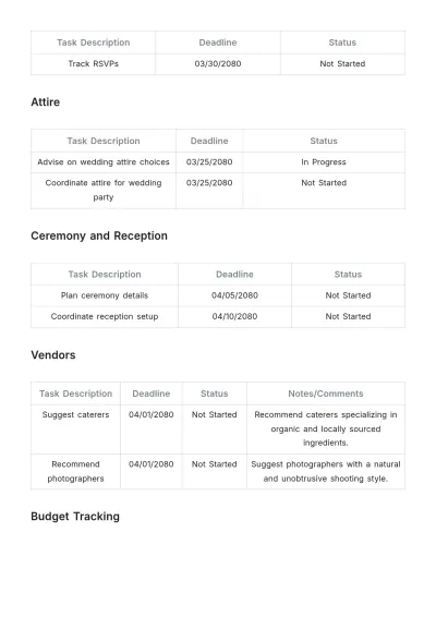 Free Minimalist Wedding To Do List Template to Edit Online