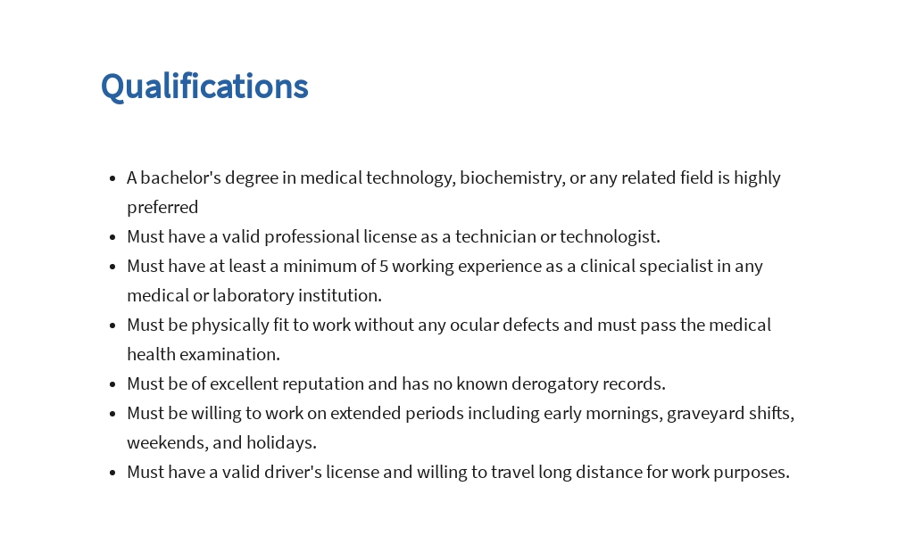 Free Clinical Specialist Job Ad/Description Template 5.jpe