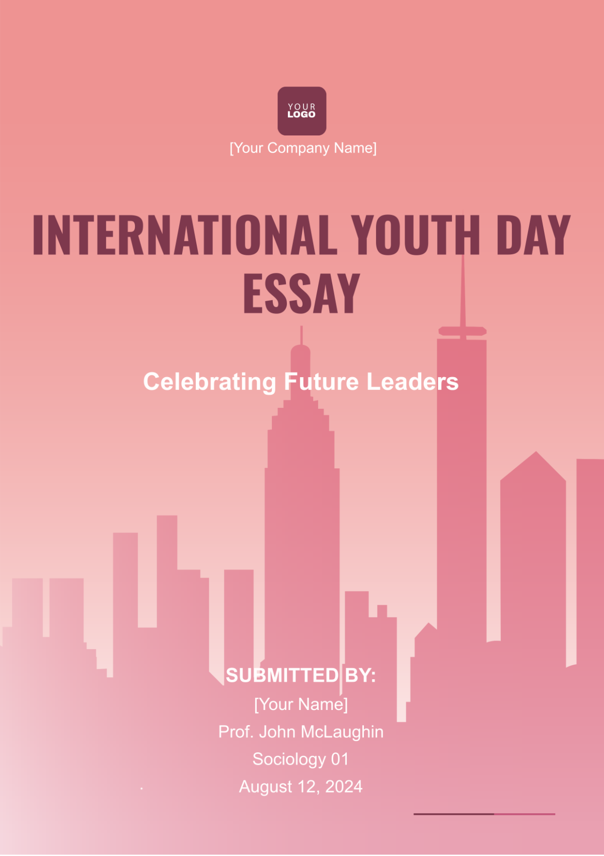 International Youth Day Essay Template - Edit Online & Download