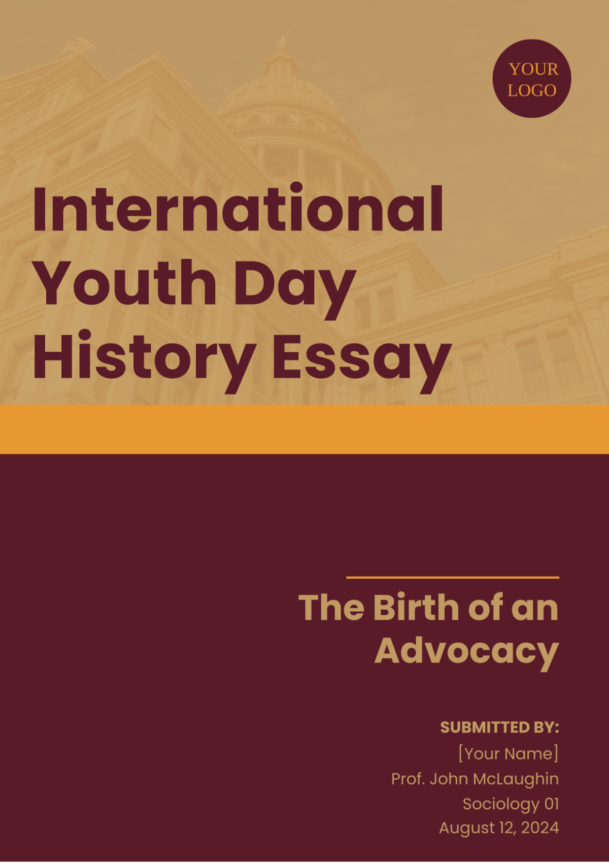 International Youth Day History Essay Template - Edit Online & Download