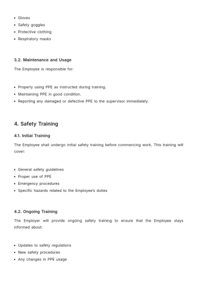 Free Agriculture Worker Safety Contract Template to Edit Online