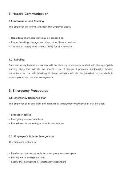 Free Agriculture Worker Safety Contract Template to Edit Online