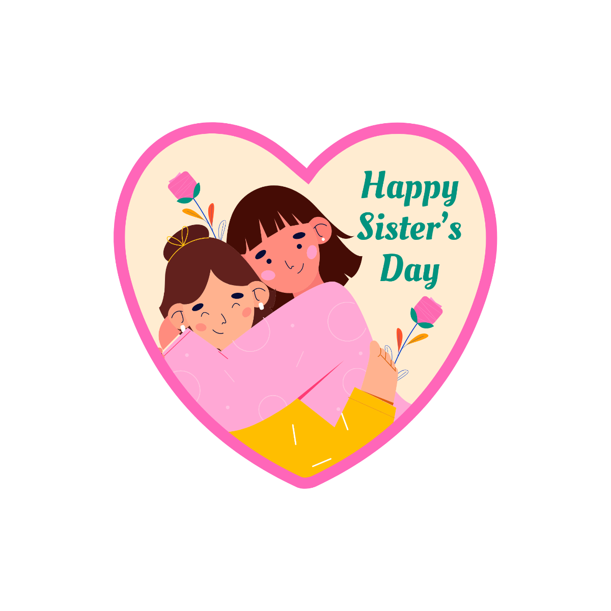 Sisters Day Sticker