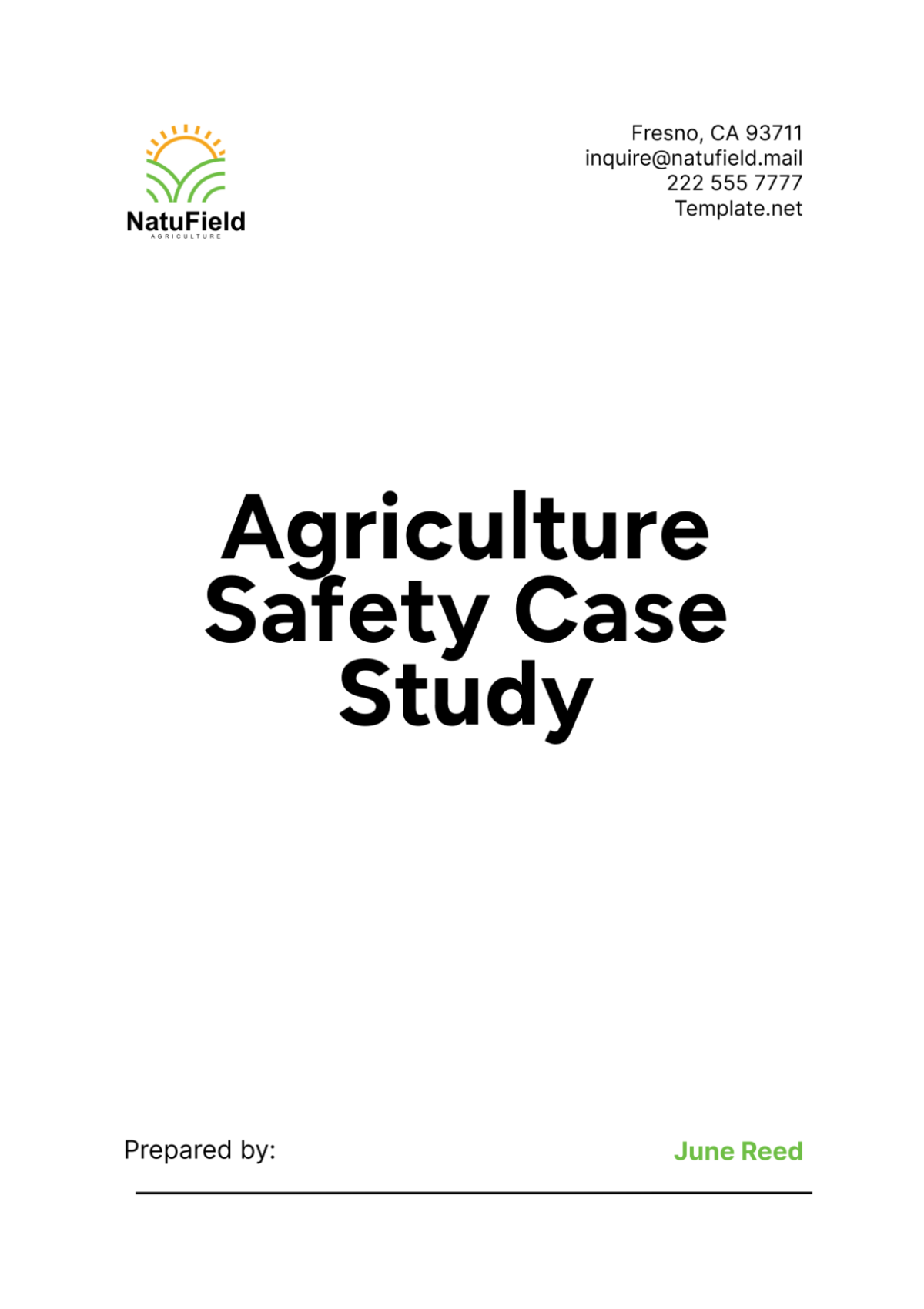 Agriculture Safety Case Study Template - Edit Online & Download