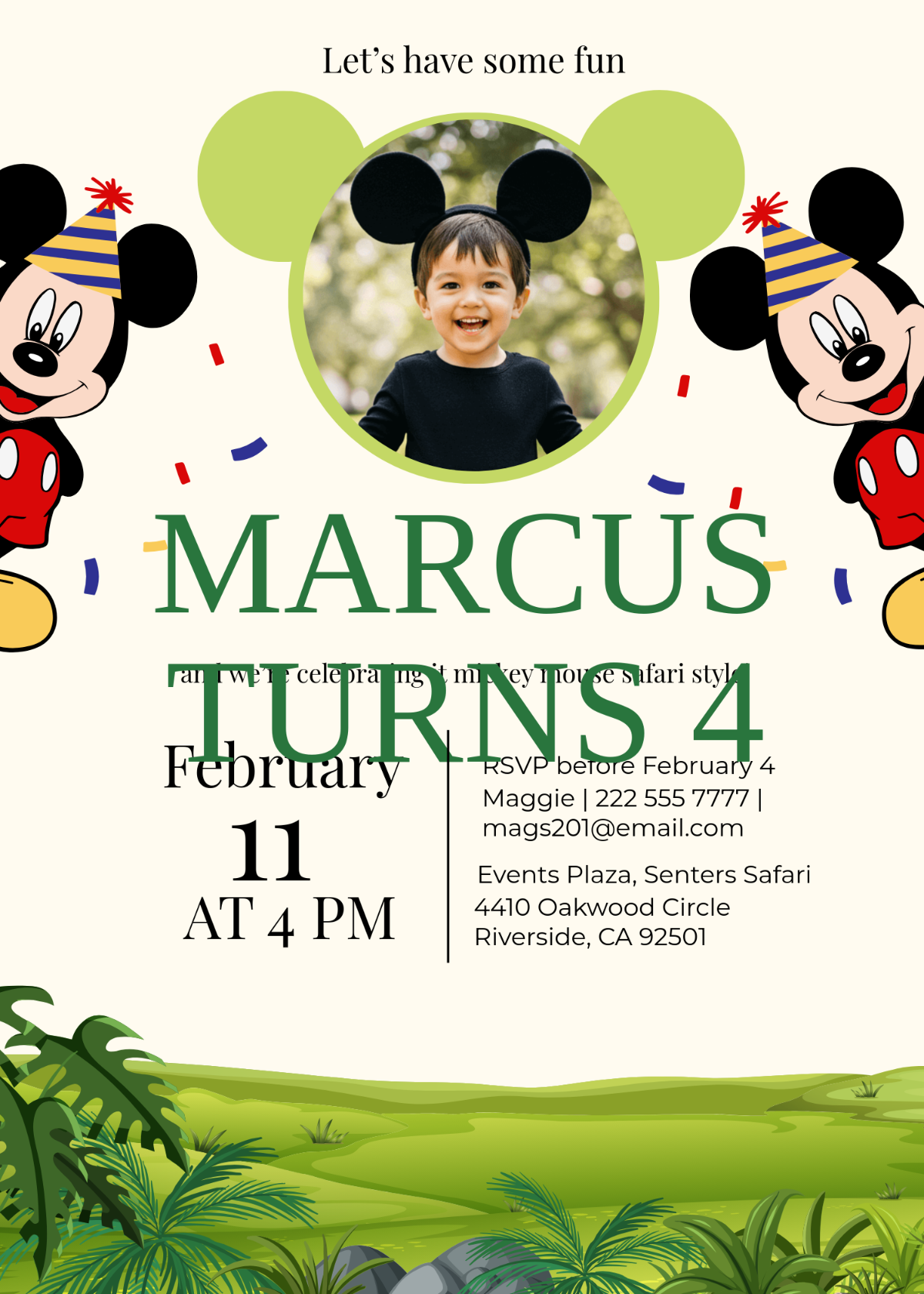Free Mickey Mouse Invitation Templates Editable And Printable