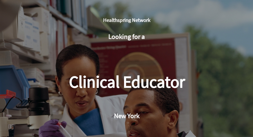 Free Clinical Educator Job Ad/Description Template.jpe