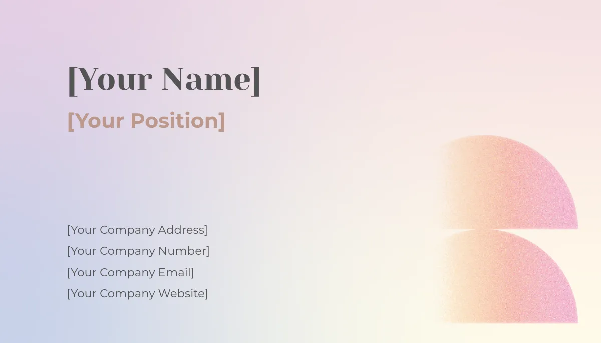 Free Gradient Business Card Template to Edit Online