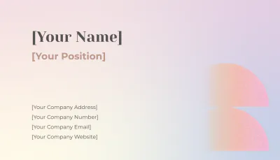 Free Gradient Business Card Template to Edit Online