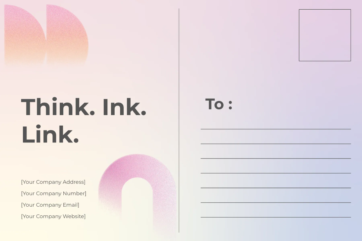 Free Gradient Post Card Template to Edit Online