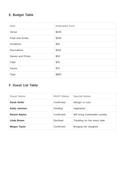 Free Bridal Shower To Do List Template to Edit Online
