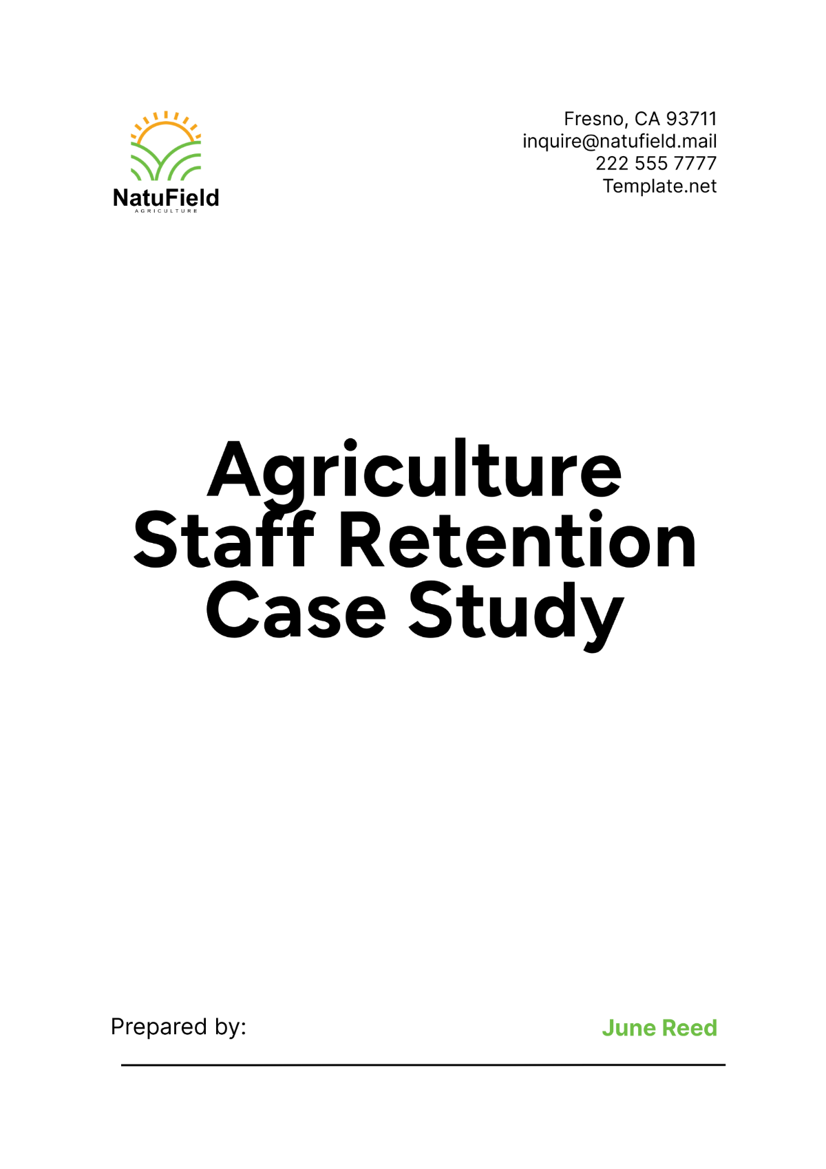 Agriculture Staff Retention Case Study Template - Edit Online & Download