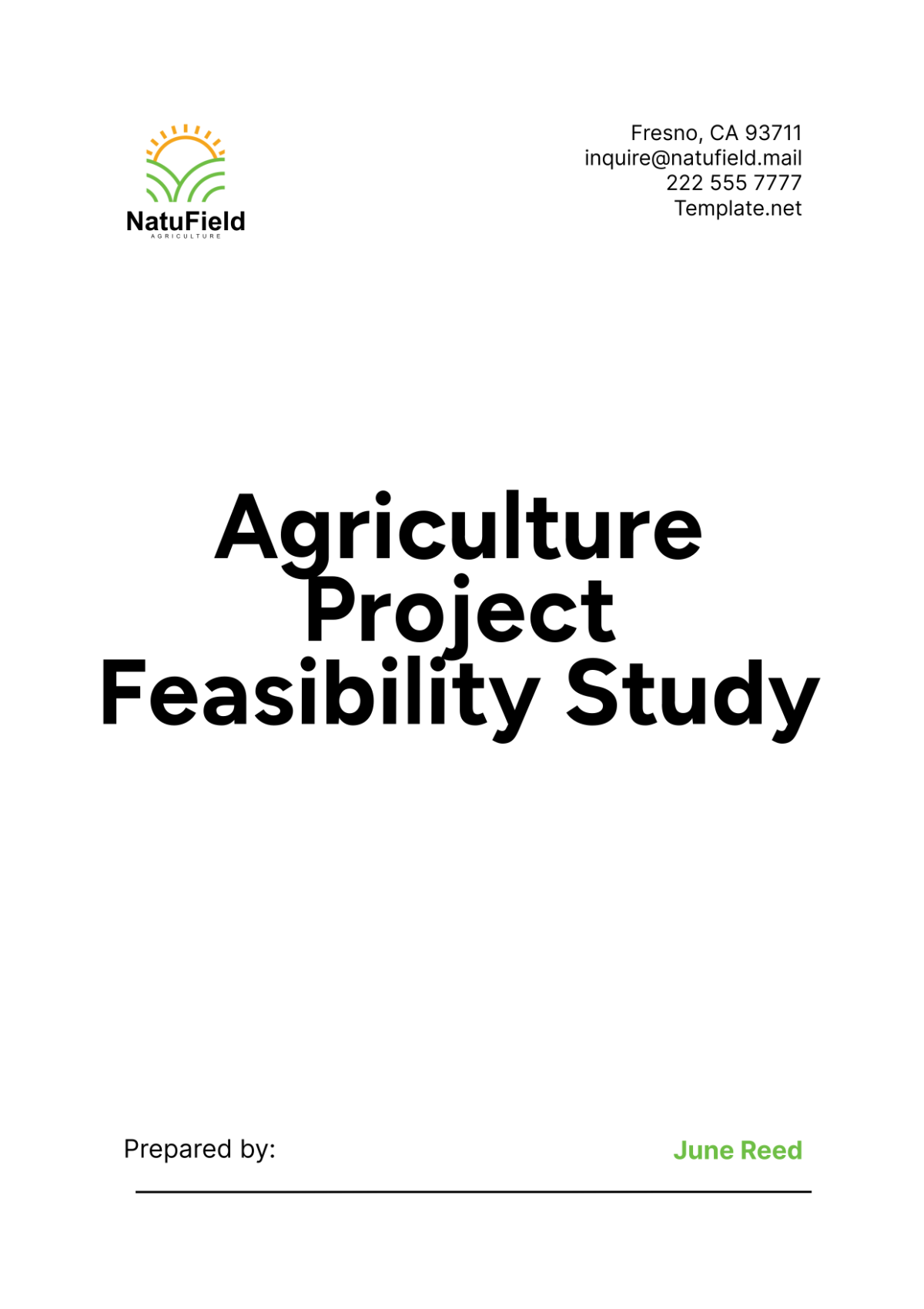 Agriculture Project Feasibility Study Template - Edit Online & Download