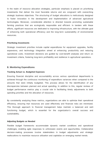 Free Agriculture Budget Protocol Template to Edit Online