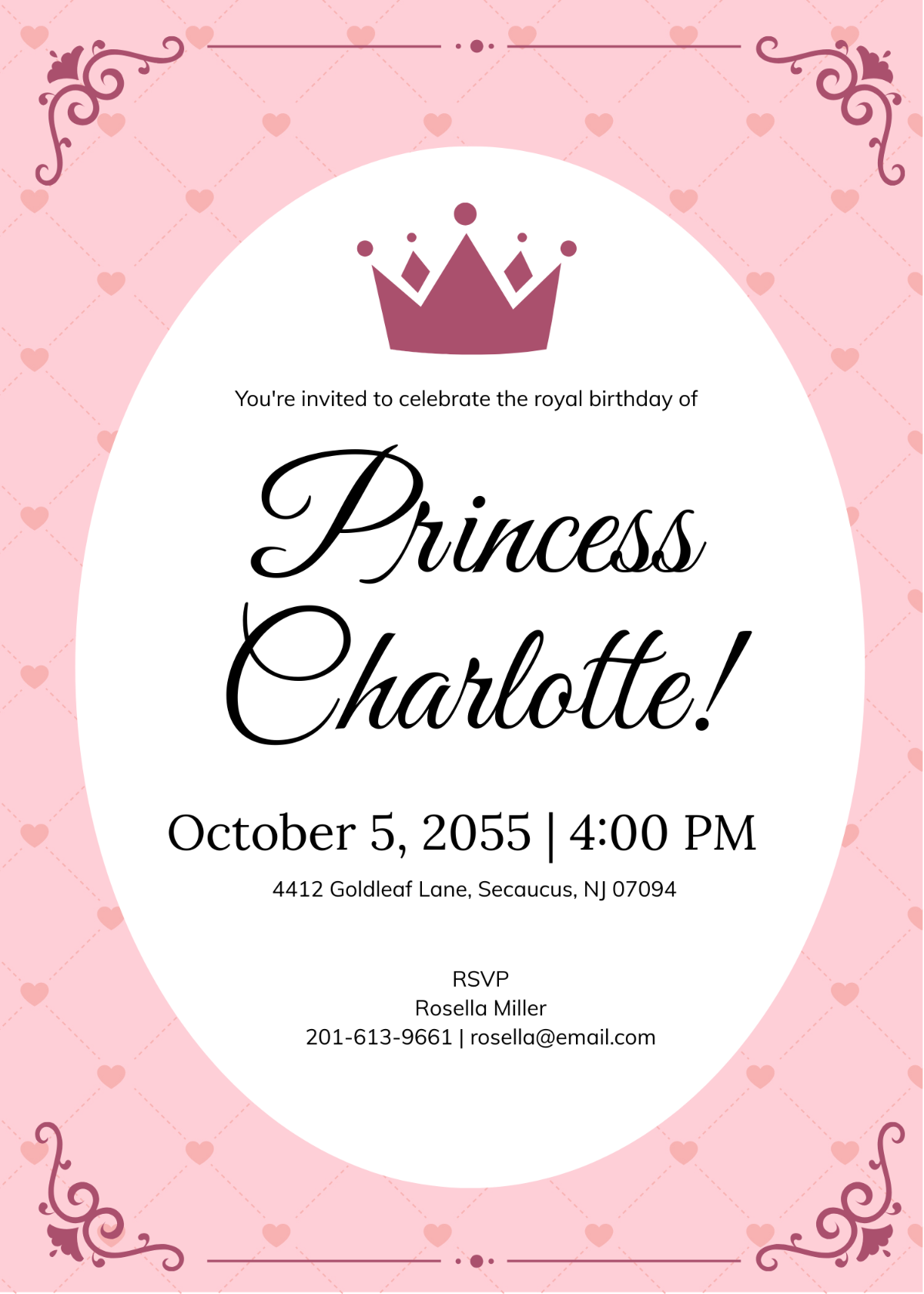 Royal Princess Birthday Invitation