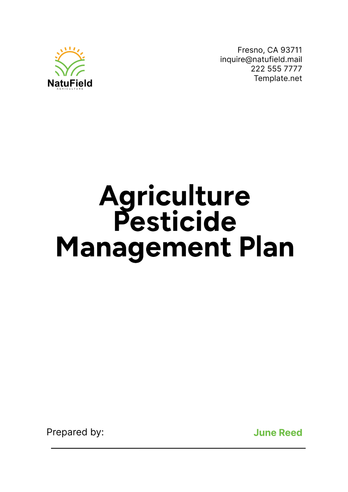 Agriculture Pesticide Management Plan Template - Edit Online & Download