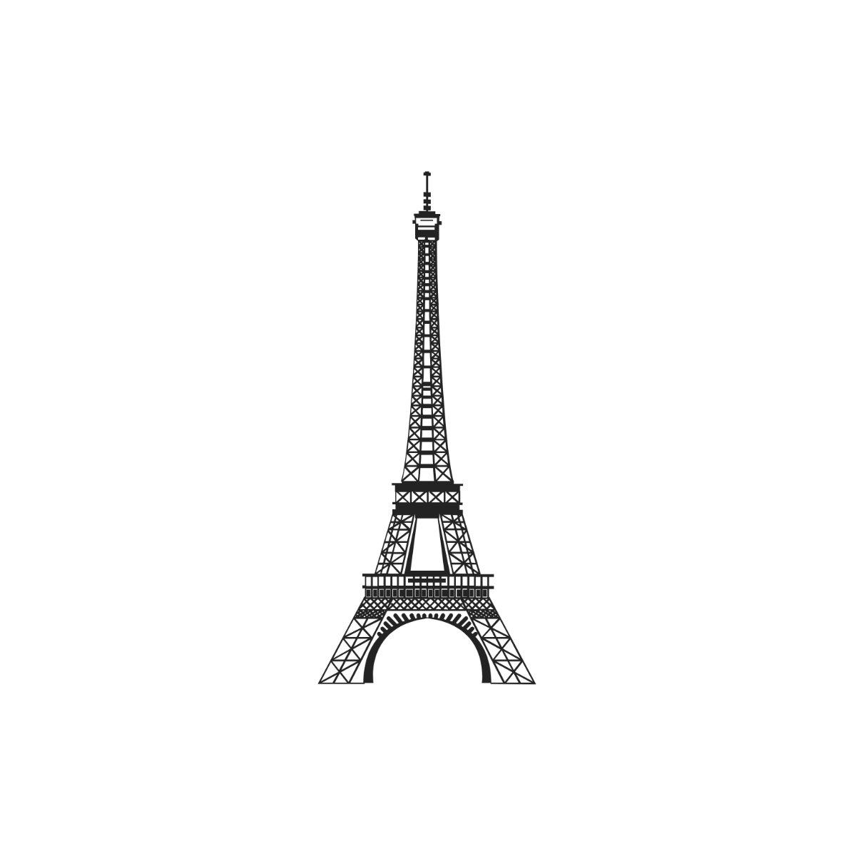 Eiffel Tower Drawing Image - Edit Online | Template.net