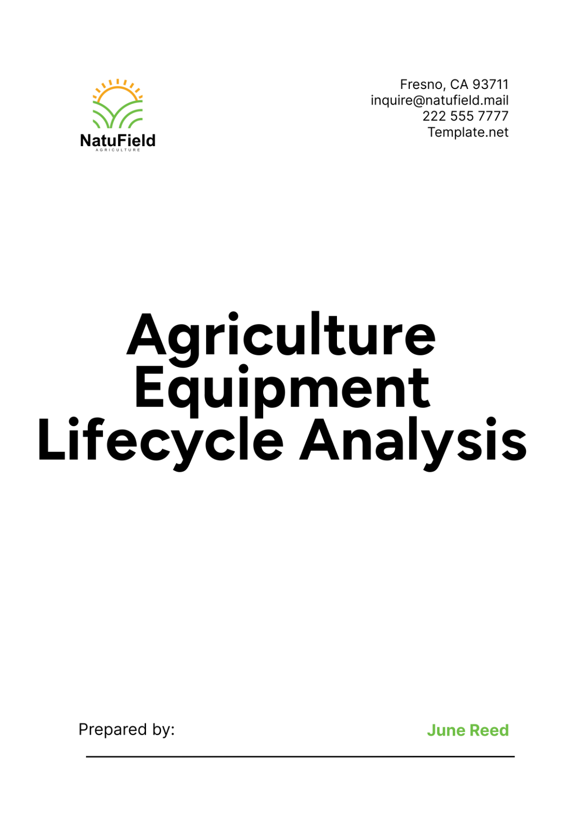 Agriculture Equipment Lifecycle Analysis Template - Edit Online & Download