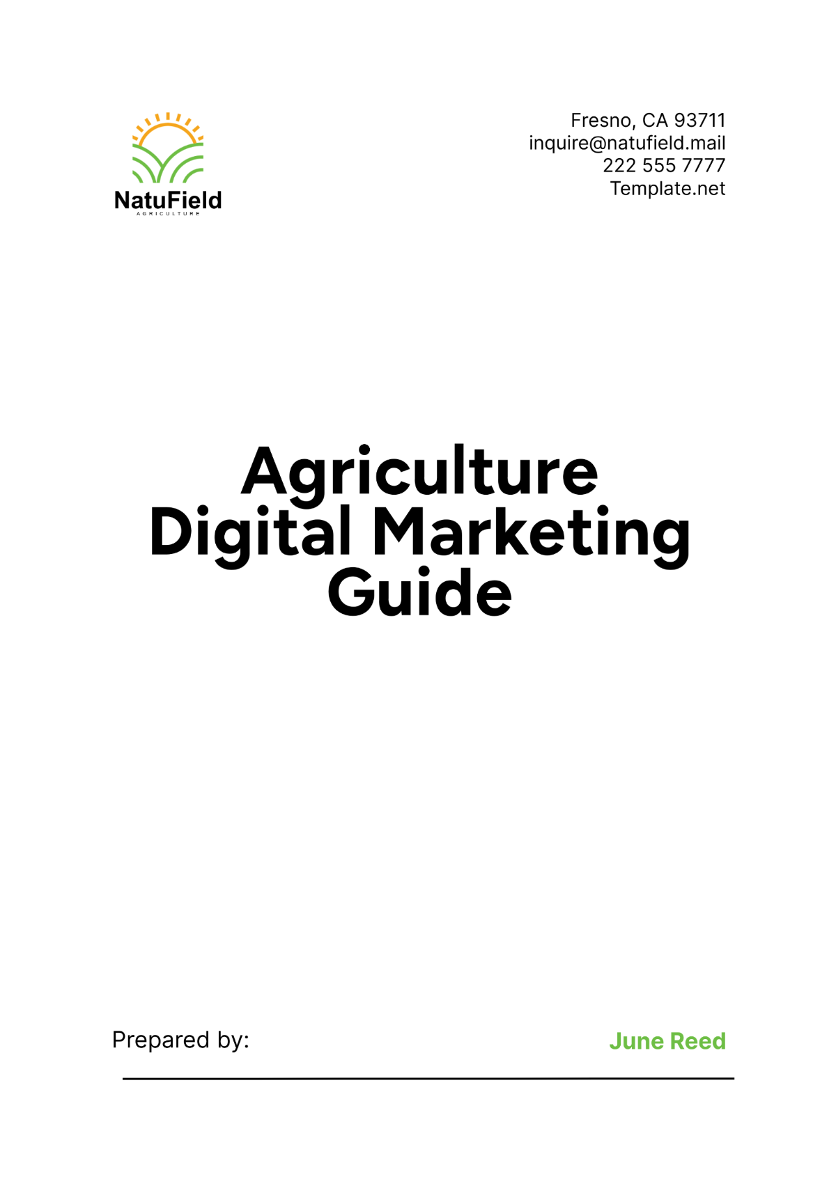 Agriculture Digital Marketing Guide Template