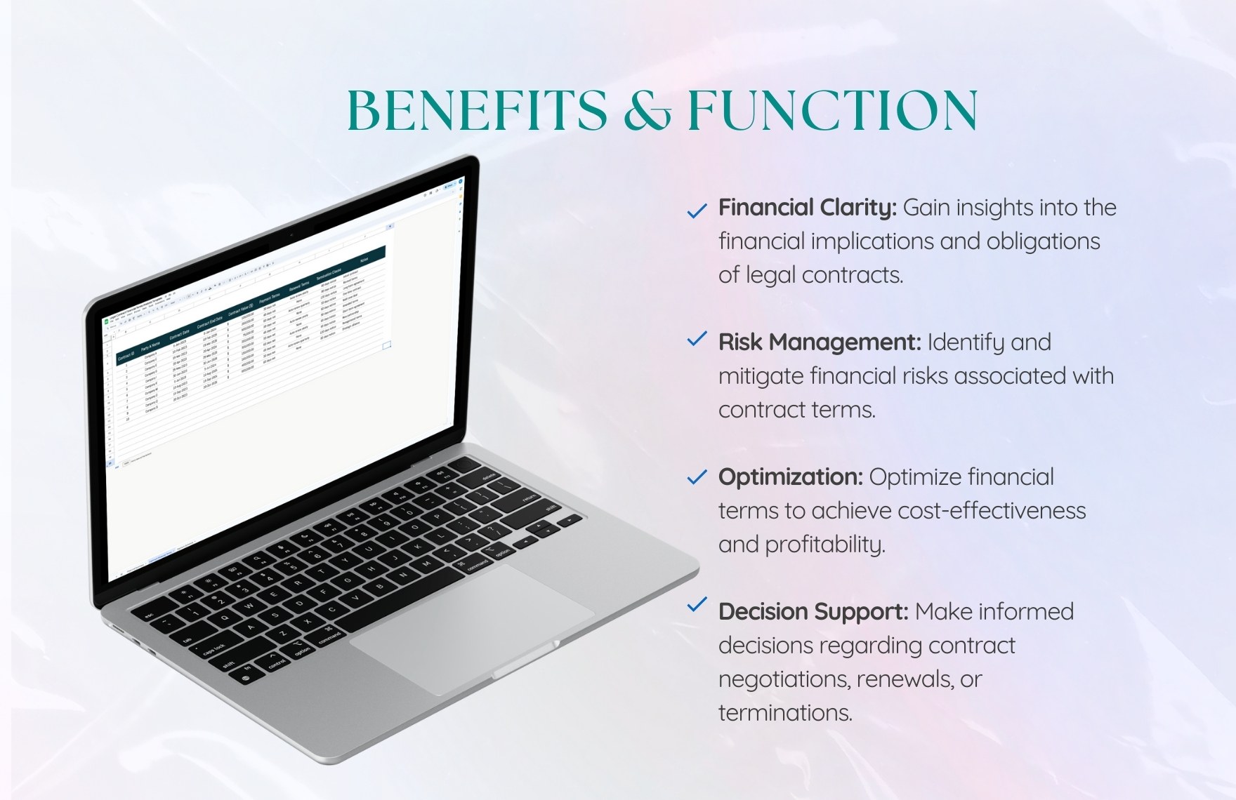 Legal Contract Financial Terms Analysis Template