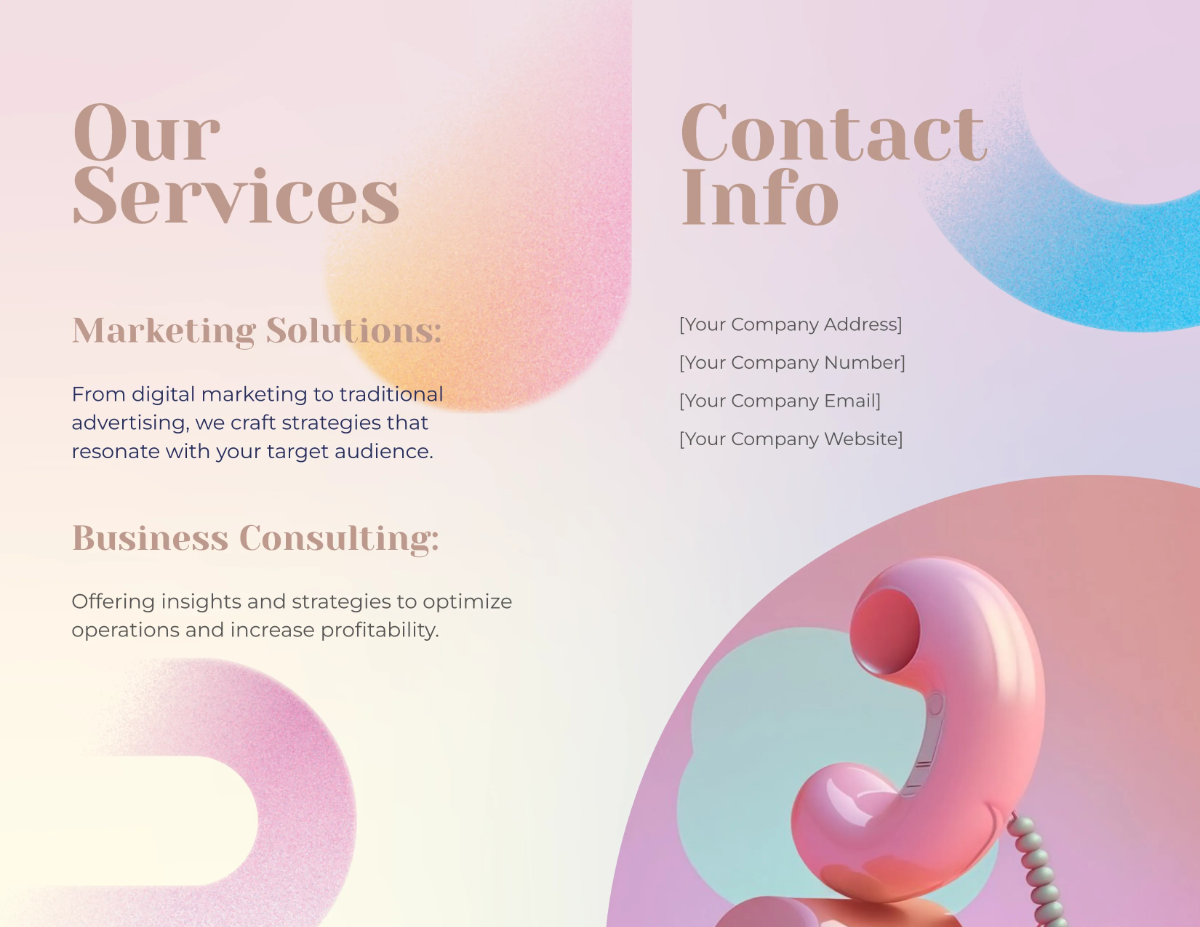 Free Gradient Brochure Template to Edit Online