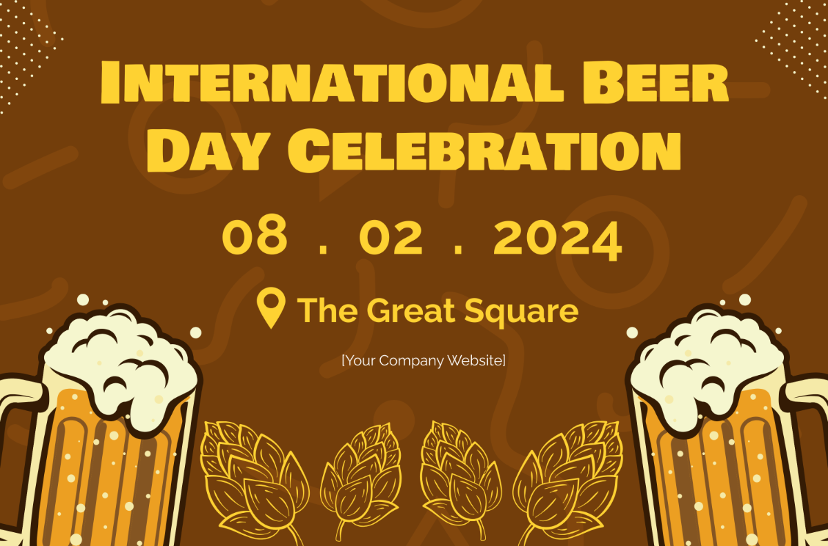 International Beer Day Celebration Banner