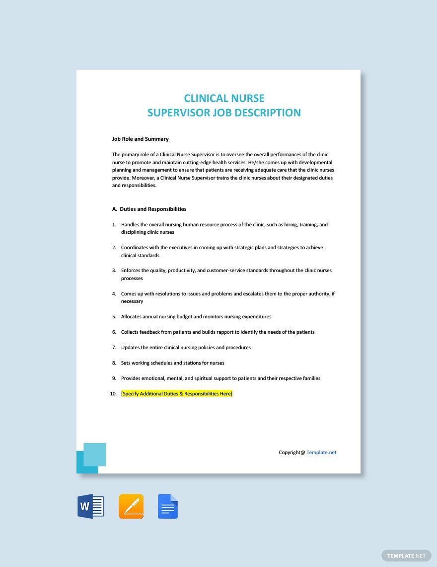 Clinical Research Nurse Job Ad And Description Template Download In 