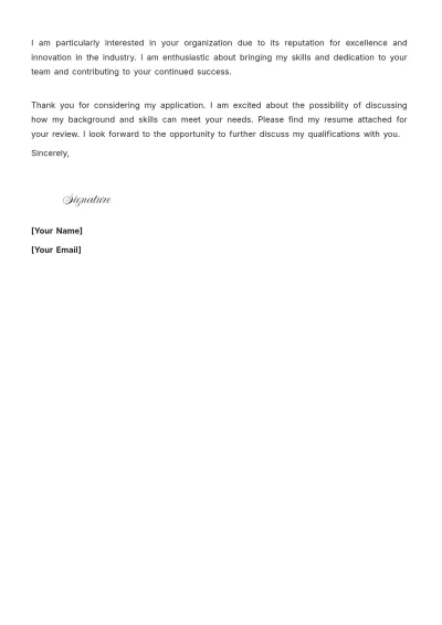 Free Warehouse Worker Cover Letter For Part Time Job to Edit Online