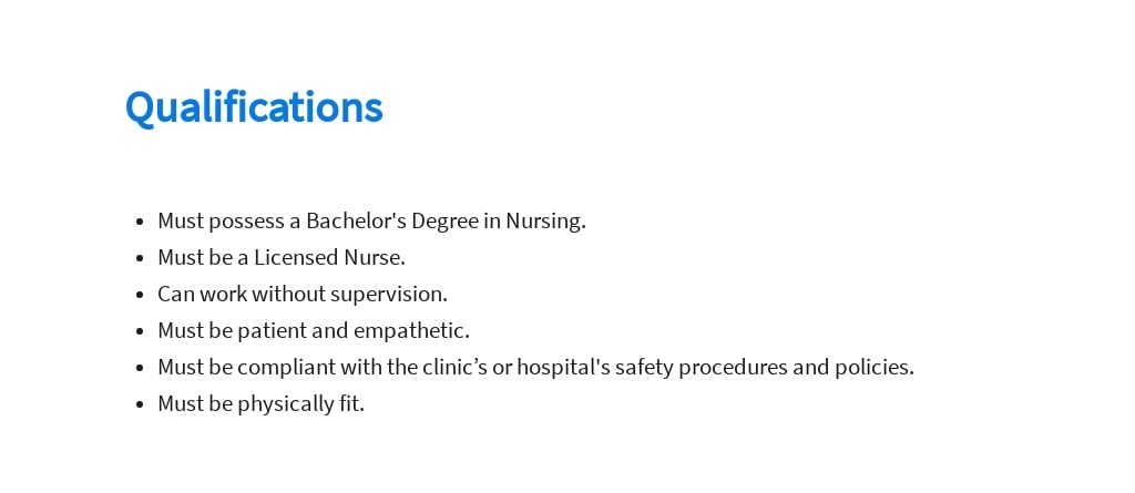 nurse scheduler job description
