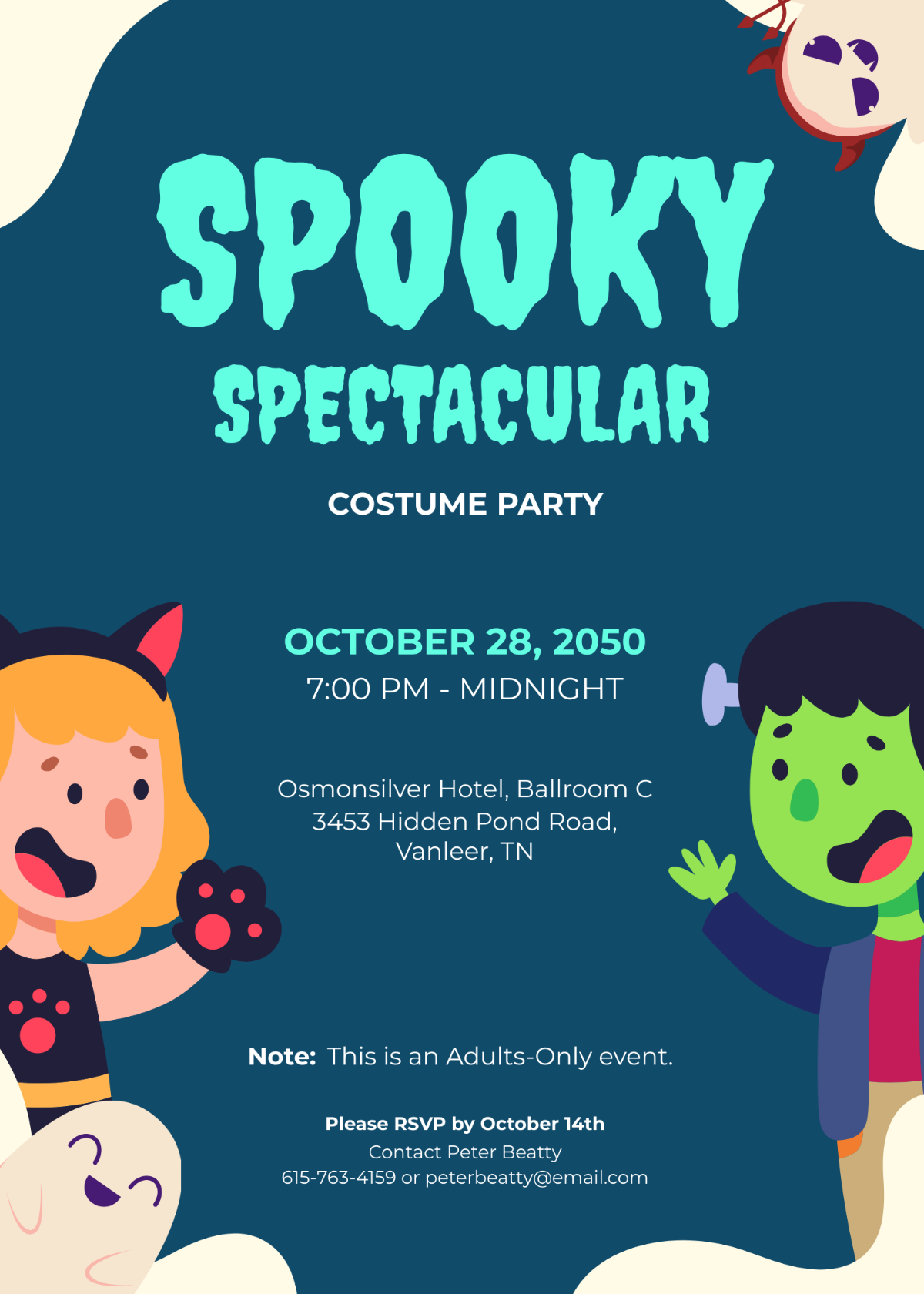 Costume Party Invitation for Adults