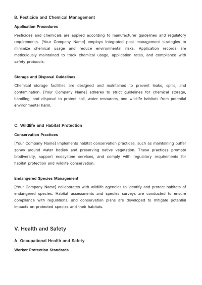 Free Agriculture Compliance Procedure Template to Edit Online