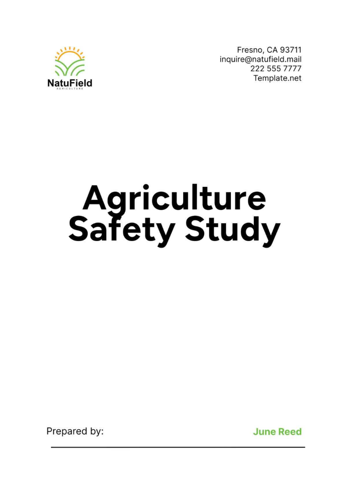 Agriculture Safety Study Template