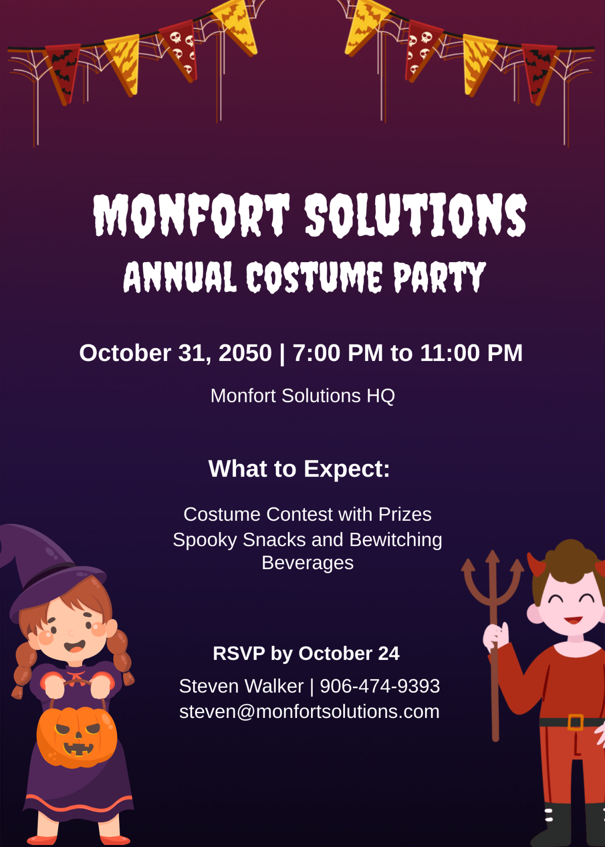 Costume Office Party Invitation