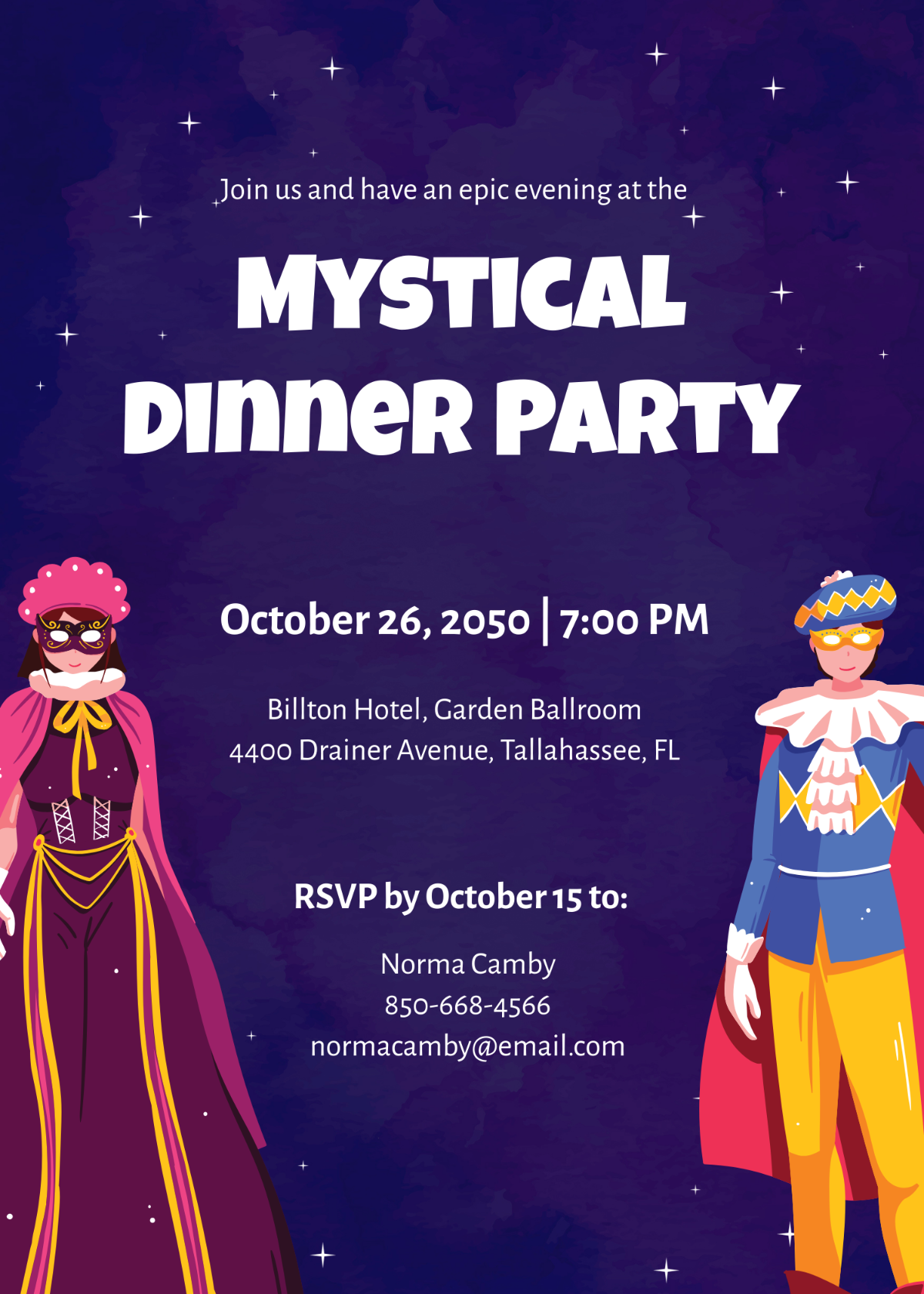 Costume Dinner Party Invitation